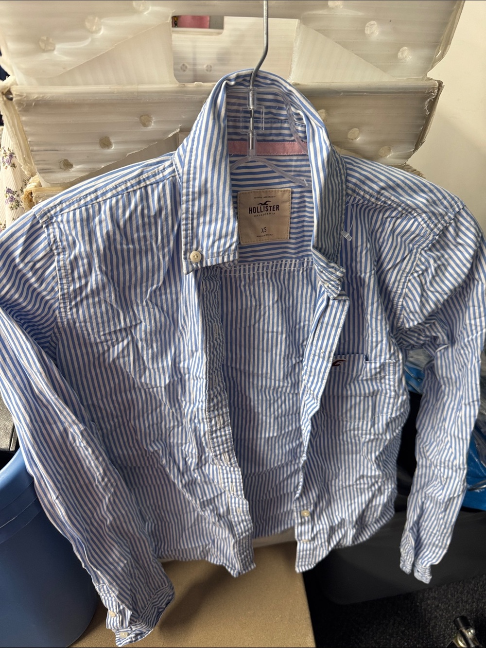 Y2K Hollister striped button down XS // 082948